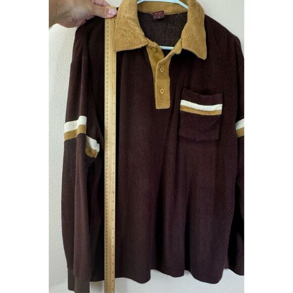 Vintage Wrangler Rapid Transit Terry Cloth Pullover Long Sleeve Men's XL - Picture 5 of 8